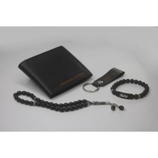 Ozka Leather Collection Kişiye Özel Klasik Erkek Cüzdan - 3 Hediyeli ! (Bileklik-Tespih)