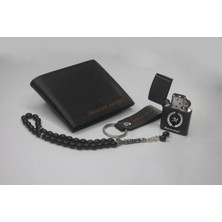 Ozka Leather Collection Kişiye Özel Cüzdan & Çakmak Set (Tespih)