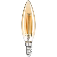 Heka LED Filament Rustik Ampul 6W Gün Işığı - 4 Adet