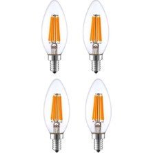 Heka LED Filament Rustik Ampul 8W Gün Işığı - 4 Adet