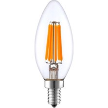 Heka LED Filament Rustik Ampul 8W Gün Işığı - 4 Adet