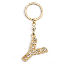 new life promosyon nl Harf Taşlı Gold Y Harfi Anahtarlık