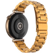 Kupa Huawei Watch Gt4 Kordon 18MM Baklalı Yandan Klipsli Parlak Paslanmaz 41MM Çelik Metal Kordon