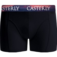 Casterly Erkek Siyah Boxer 3'lü Set: Özel Premium Kutusunda, Katlanma Yapmayan Özel Kumaş ve Sağlam Dikişler