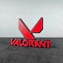 Valorant Logo Figür - Şık Masa Aksesuarı