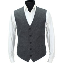 Mentor Regalo Erkek Yelek V Yaka Siyah Desenli 50578