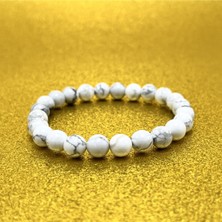 Yıldız Doğal Taş Havlit 8mm Elastik Misinalı Doğal Taş Bileklik