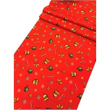 Zeren Home New Year Yılbaşı Temalı Dikdörtgen Runner 40X140