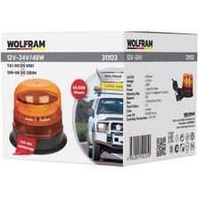 Wolfram Ledli Döner Lamba Mıknatıslı ve Vatuzlu 12/24VOLT 48WATT