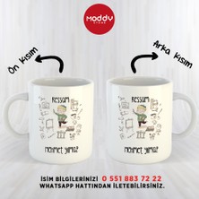 Moddy Store Kişiye Özel Isimli Ressam Meslek Tasarımlı Baskılı Kupa Bardak Hediyelik