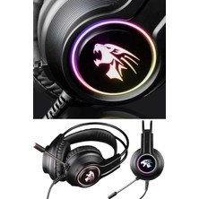 Utelips Oyuncu Gamer Ses Kasma Kulaklıklığı Pubg Call Of Duty Mikrafonlu Set Rgb Aydınlatmalı V9000 Model