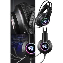 Utelips Oyuncu Gamer Ses Kasma Kulaklıklığı Pubg Call Of Duty Mikrafonlu Set Rgb Aydınlatmalı V9000 Model