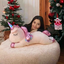 Mellito Toyzz 70 cm Pony,tek Boynuzlu At, Peluş Oyuncak Uyku Arkadaşı Ünicorn