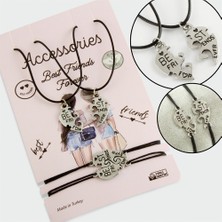 Feryal Best Friends Arkadaş Deri Set Kolye