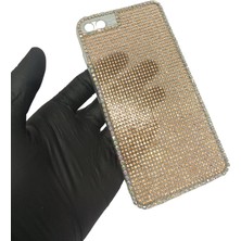 Oto Aksesuarcım iPhone 7 Plus 8 Plus Kristal Taşlı Telefon Kılıfı Altın Gld2