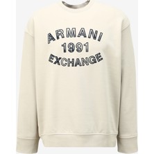 Armani Exchange Bisiklet Yaka Bej Erkek Sweatshırt 6rzmga 1993 Moonstruk