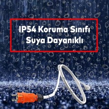 Badem10 Sağlam Monofaze Kauçuklu Kablo Bahçe Dış Mekan Korunaklı IP54 Su Geçirmez Turuncu Erkek Fiş Tek 16A