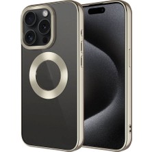 noktaks - Apple iPhone 15 Pro Max - Kılıf Tek Kamera Çerçeveli Logo Gösteren Omega Kapak - Titanyum