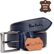 Pierre Cardin PC404 Erkek 4 cm Deri Kemer Lacivert
