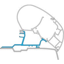 Dometic PR2000 (4 Parça) Karavan Çatı Tentesi Montaj Braketi