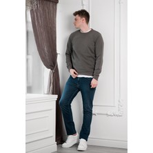 Akçaylar Slimfit Sıfır Yaka Basic 3 Iplik Erkek Sweatshirt