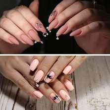 Adanil Top Uçlu Yay Tırnak Piercingi Nail Art Süsleme Piercing 5 Adet Karışık Renk