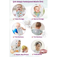 Ferdys Müslin Bebek Örtüsü %100 Pamuk Çok Amaçlı Müslin Bebek Örtüsü 3'lü 75X75