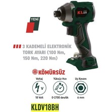 Kale Pro Klpro 18V 5.0 Ah Şarjlı Darbeli Vidalama Kömürsüz (KLDV18BH-50)