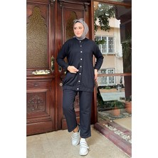Bwest Çıtçıtlı Yandan Cepli Ikili Sade Basic Eşofman Spor Takımı - 12009 - Lacivert