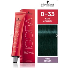 Schwarzkopf Igora Royal Özel Seriler 0-33 Kızıl Azaltıcı Saç Boyası 60 ml