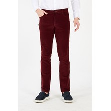 Daniel Voi Kadife Bordo Erkek Regular Fit Pantolon