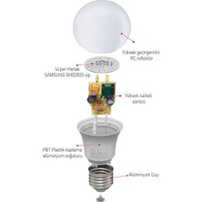 Ack LED Ampul 15 W E-27 4000K Ilıkbeyaz Işık - AA13-01521