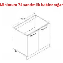 Vosh Granit Evye Antrasit Tek Gözlü Mutfak Evyesi 77 x 45 cm