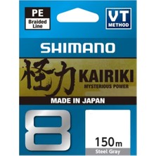 SHIMANO Kairiki 8 150M Steel Gray Örgü Ip Misina