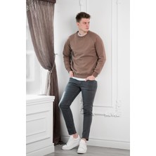 Fbı Slimfit 3 Iplik Içi Polarlı Bisiklet Yaka Sweatshirt