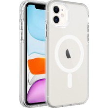ZORE Apple iPhone 11 Kılıf  Magsafe Şarj Özellikli Buzlu Transparan C-Pro Sert Kapak