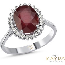 Yakut ve Pırlanta Taşlı Yüzük PÇY09