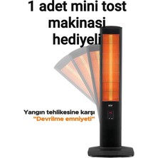 Rosh Kule Tipi 2500 WATT Termostatlı Mıca Isıtıcı+HEDİYELİ