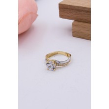 Latif Kuyumcu 14 Ayar Altın Yüzük Tek Taş Kadın Yüzük LKYZK1368