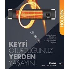 Rosh 2500 Watt 5 Kademeli Loş Kırmızı Uk.halojen Kafe Isıtıcı