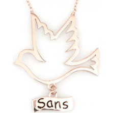 Altın Marketim Rose Gümüş Kuş Şans Kolyesi