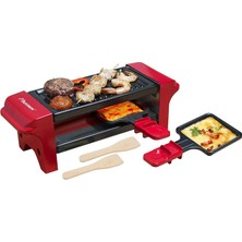 Bestron Mini Raclette, 1-2 Kişilik, Yapışmaz Kaplama, 350 W, Kırmızı/siyah