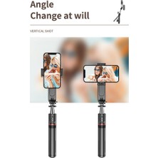 Asfal Işıklı 3 Renkli Uzaktan Kumandalı 110 cm Tripod Özçekim ve Selfie Çubuğu Yatay ve Dikey Kullanım