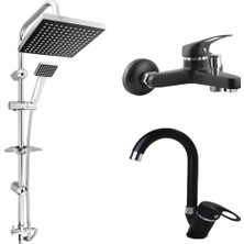 Bdl Armatür Robot Duş Seti Lavabo Bataryası Banyo Bataryası 3’lü Set