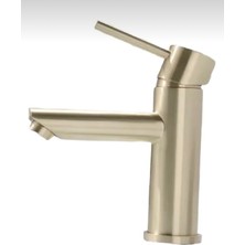 Bdl Armatür  Gold Altın Kaplama Kartal Sabit Banyo Lavabo Bataryası Musluğu Çeşmesi Çift Su Girişli
