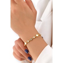 ÇLK Accessories Asansörlü Yuvarlak Plaka Bileklik