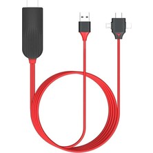 XML Dünyası L7 3in1 Lightning/type-C/micro To 4K Ultra HDMI Kablo