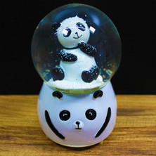 Keyfim Shop Panda Orta Boy Işıklı Müzikli Kar Küresi