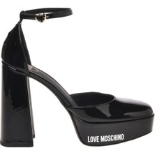Love Moschino Deri Siyah Kadın Topuklu Ayakkabı JA1028CG1HIH0000
