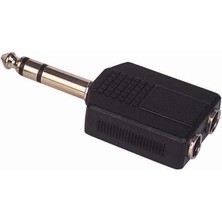 Ayt 6.3 mm Stereo Erkek/6.3 mm Stereo Dişix2 Çevirici Jack